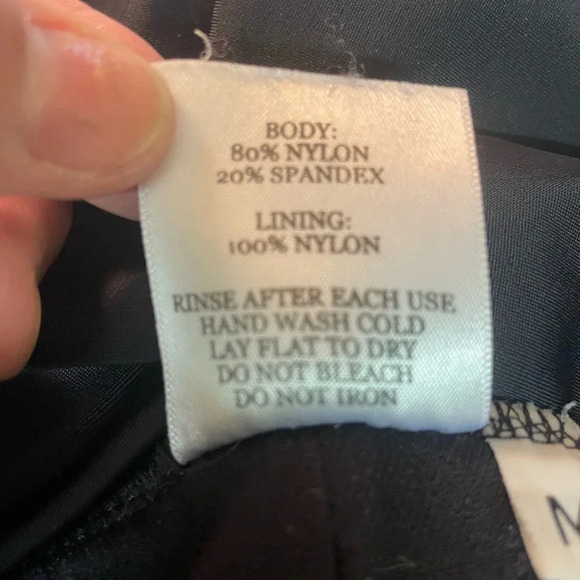 Mermaid MaternityFold Over Panel Maternity Swim Skirt W/ Boy Short Black M - Picture 3 of 4